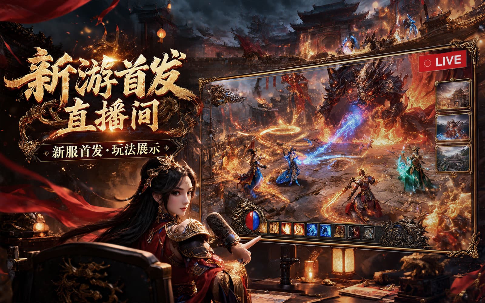 新游首发直播周 — 品牌直播 · 达人矩阵